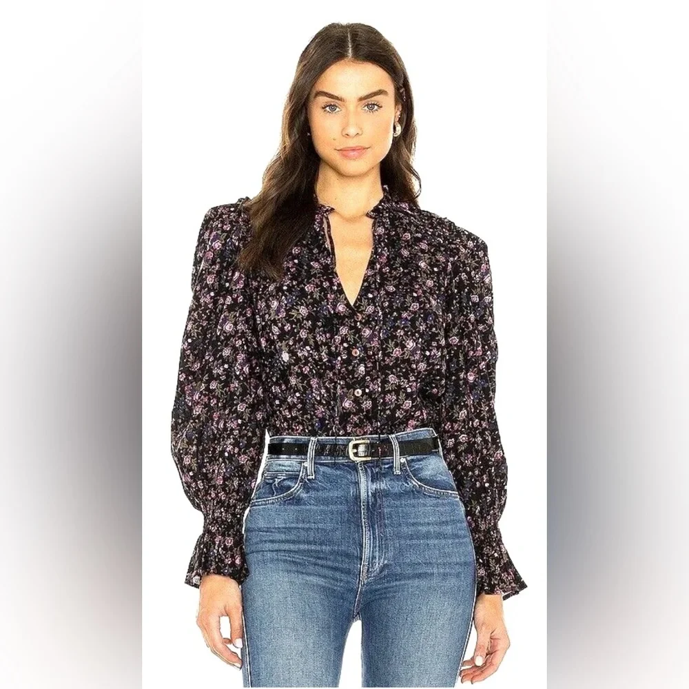 Free People Meant To Be Smocked Blouse size S